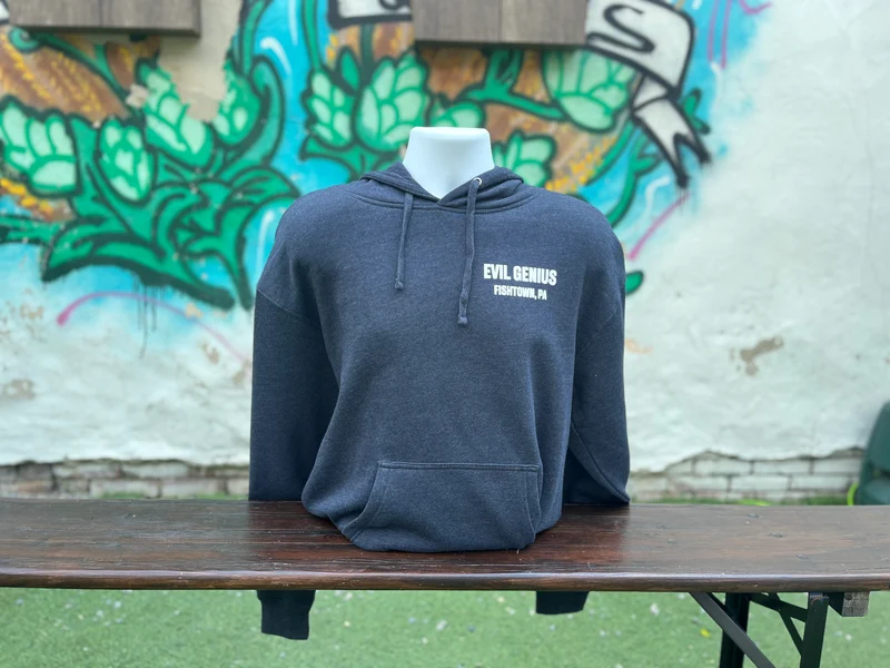 Evil Genius Navy Wordmark Hoodie