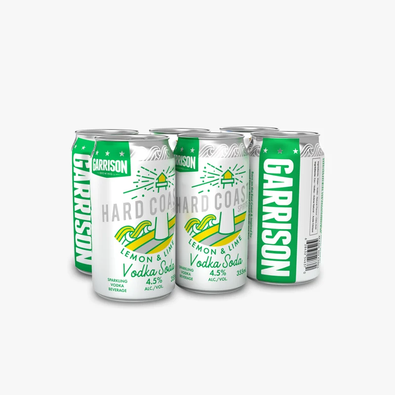 Hard Coast: Vodka Soda Lemon-Lime 6-Pack 355ml cans