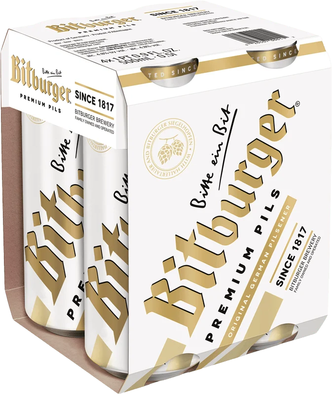 Bitburger Pilsner 50cl Can 4 Pack