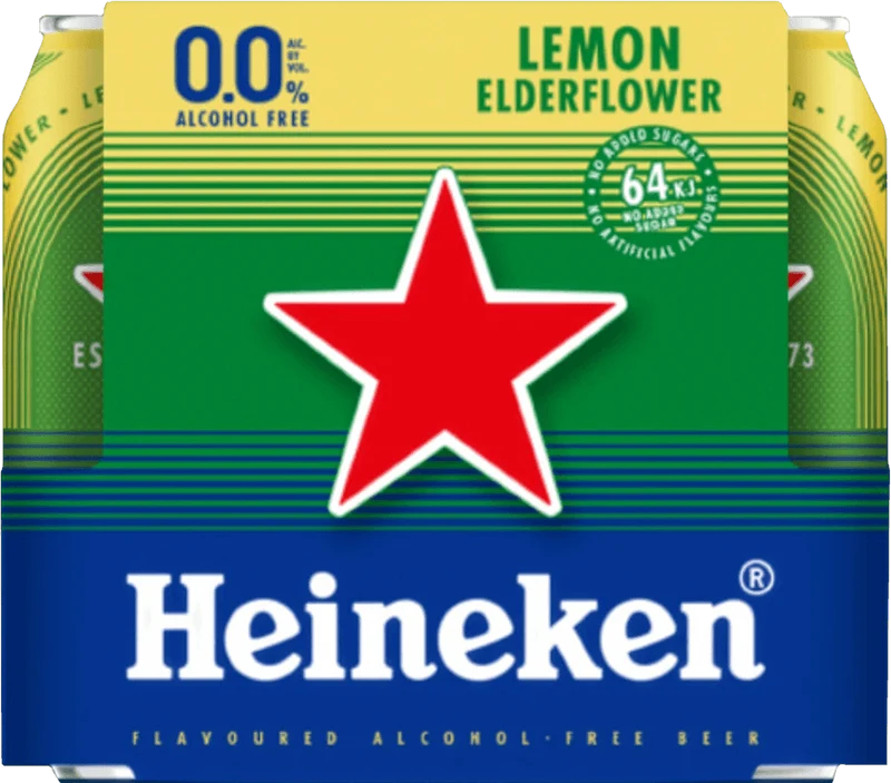 Heineken 0.0 Lemon Elderflower 4Pk 33cl Cans