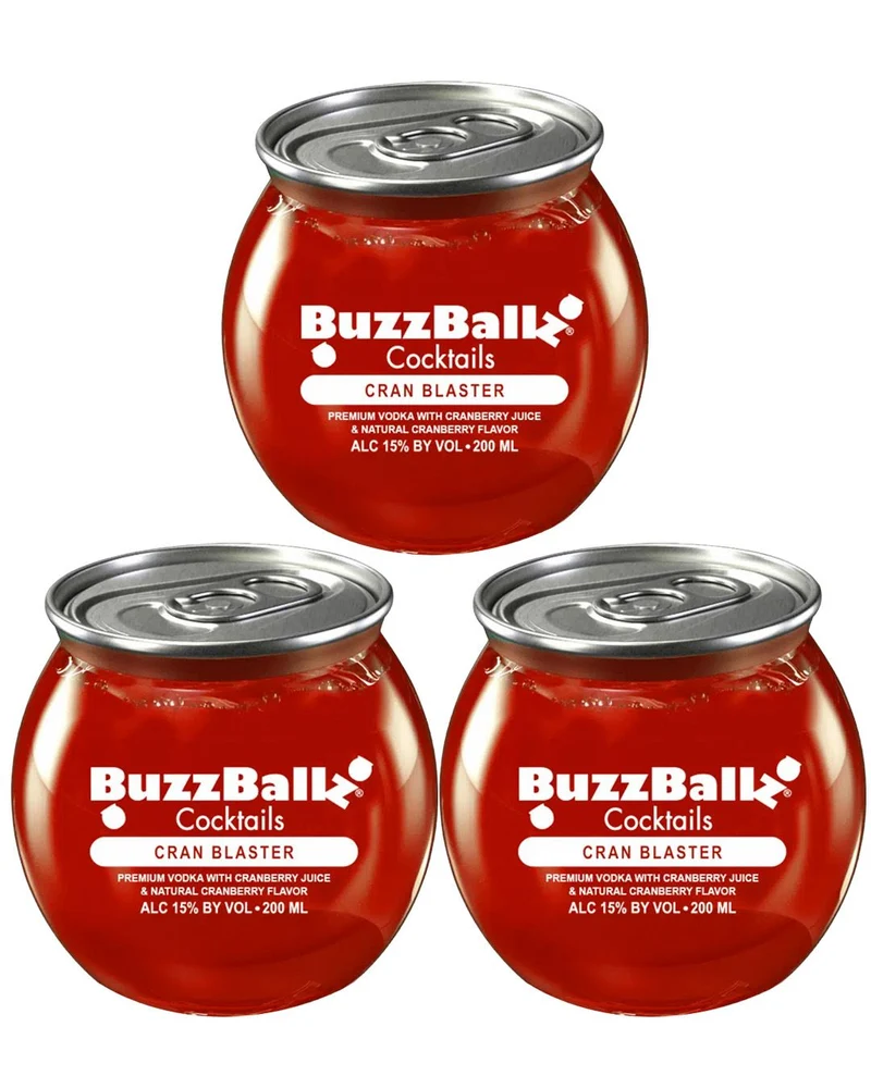 BuzzBallz Cran Blaster Cocktail, 3 x 200 ml
