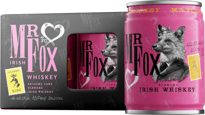 Mr Fox Blended Irish Whiskey 10cl Can 2 Pack