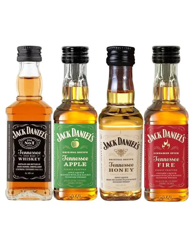 Jack Daniel's Whiskey Quad Miniature Pack, 4 x 5 cl