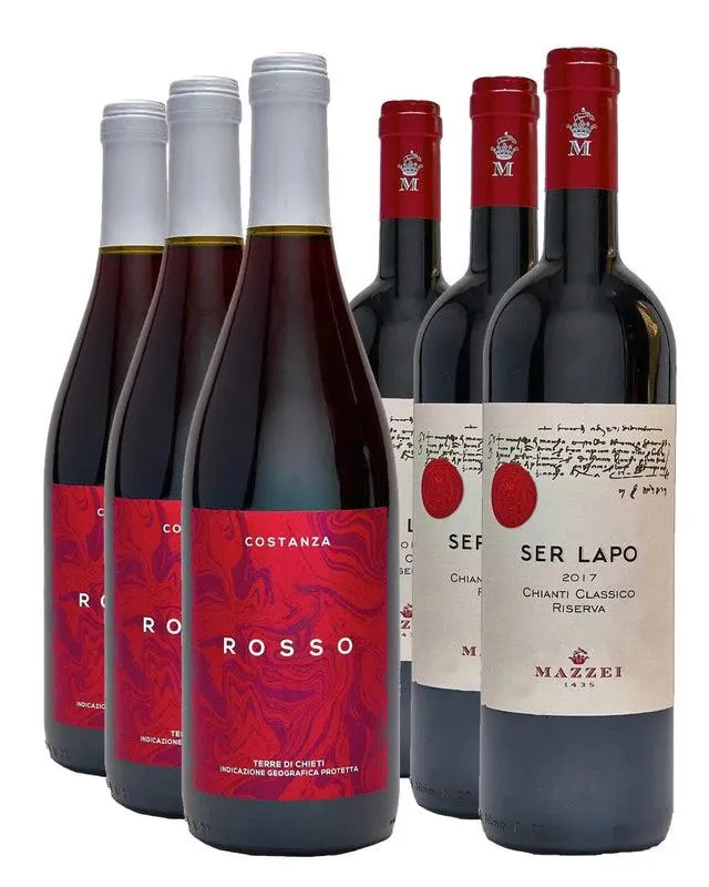 Italian Red Wine Case, 6 x 75 cl