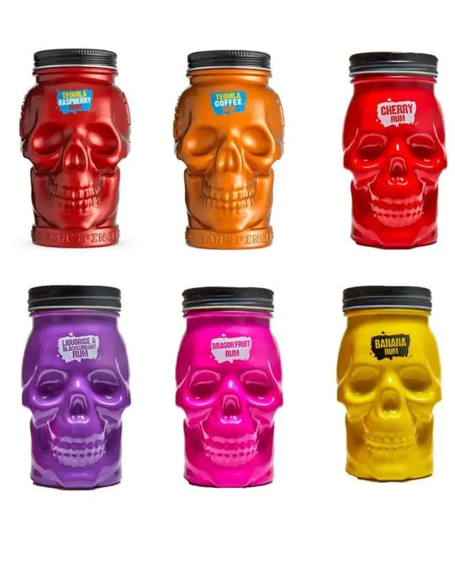 Dead Man's Finger Graveyard Mason Jar Collection, 6 x 50 cl