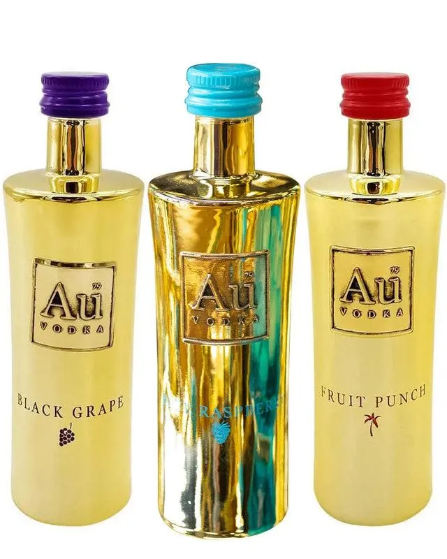 Au Vodka Exclusive Flavour Trio Miniature Gift Set, 3 x 5 cl