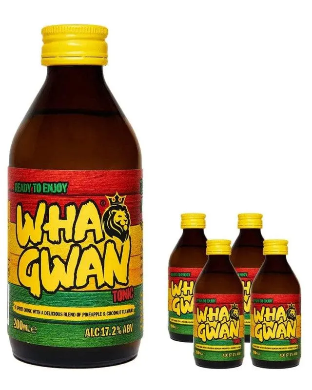 Wha Gwan Pineapple Coconut Rum Tonic Multipack, 4 x 200 ml