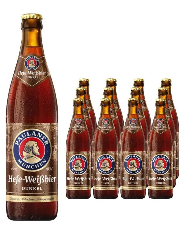 Paulaner Weissbier Dunkel Bottle Multipack, 12 x 500 ml