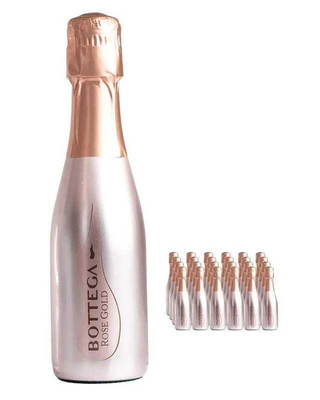 Bottega Rose Gold Spumante Sparkling Wine Multipack, 24 x 20 cl