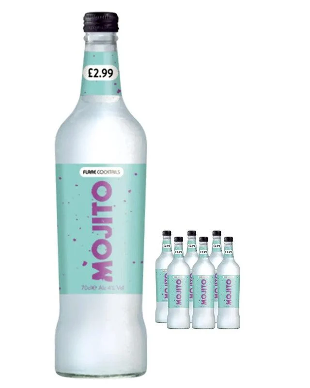 Flare Cocktails Mojito Premixed Cocktail Multipack, 6 x 70 cl