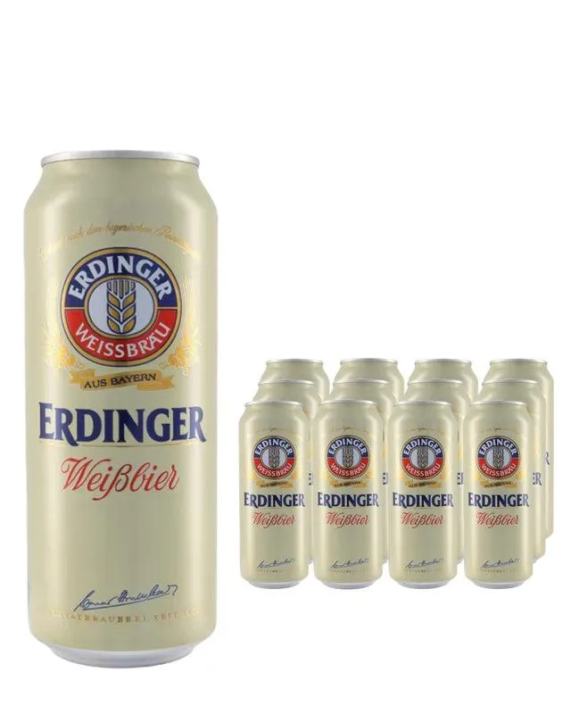 Erdinger Weissbier Beer Can Multipack, 12 x 500 ml