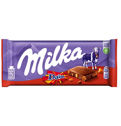 Milka Daim Milk Chocolate Tablet 100g