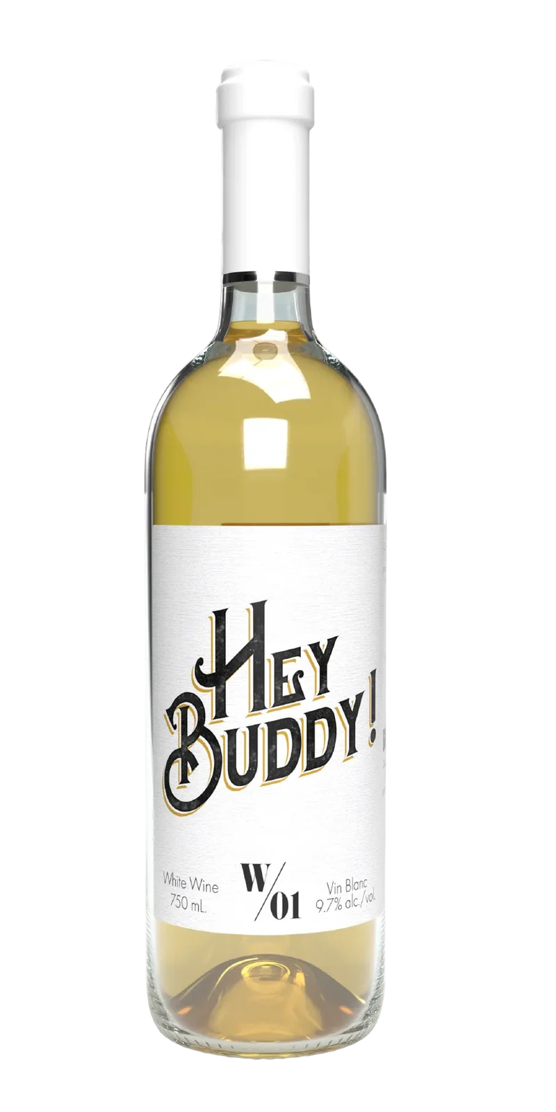Hey Buddy NS White Wine: Single 750ml btl