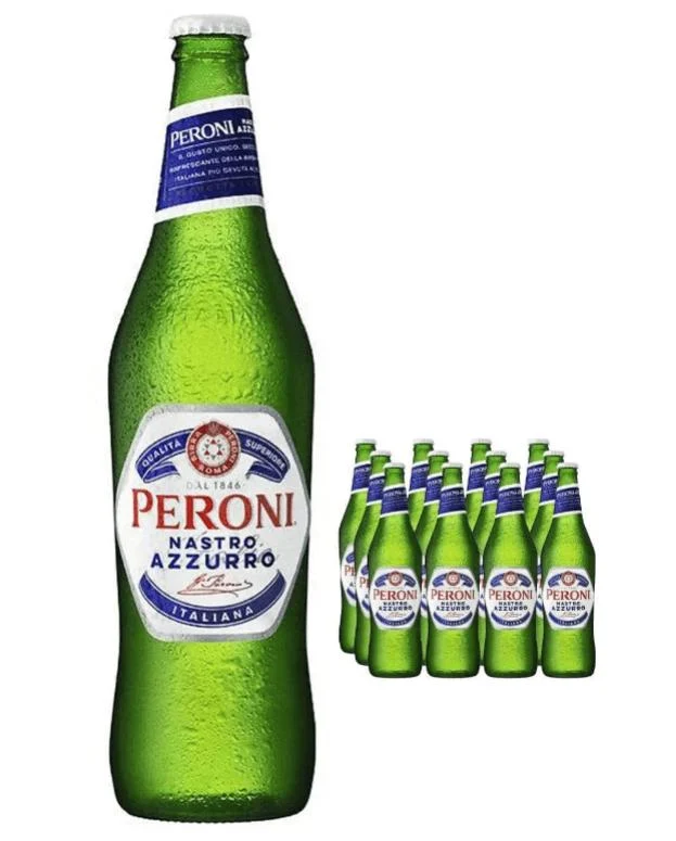 Peroni Nastro Azzurro Beer Bottle Multipack, 12 x 620 ml
