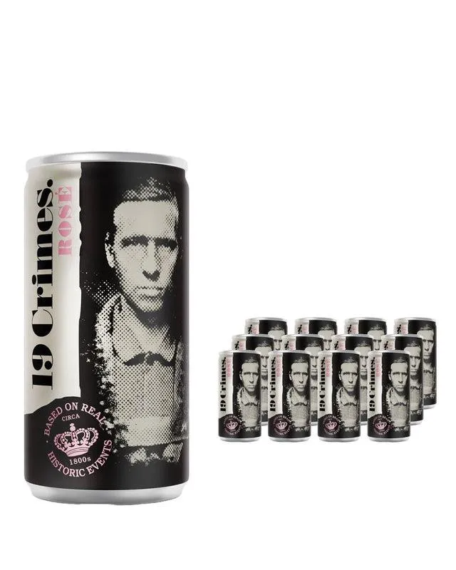 19 Crimes Rosé Wine Can Multipack, 12 x 187 ml