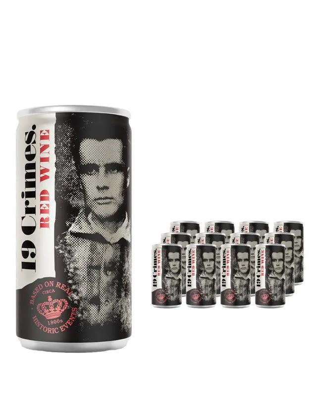 19 Crimes Red Wine Can Multipack, 12 x 187 ml