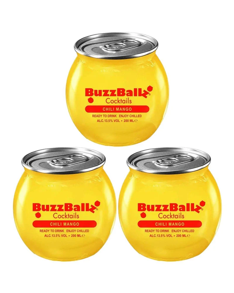 BuzzBallz Chili Mango Cocktail, 3 x 200 ml