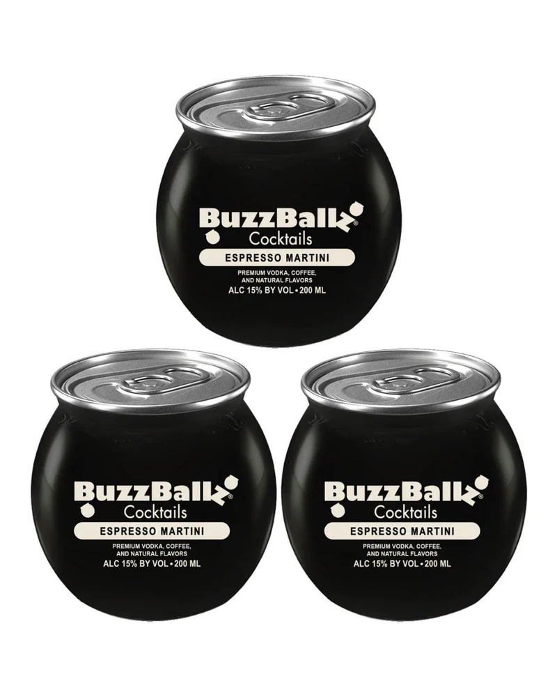 BuzzBallz Espresso Martini Cocktail, 3 x 200 ml