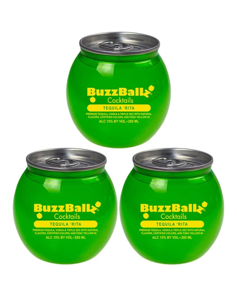 BuzzBallz Tequila Rita Cocktail, 3 x 200 ml