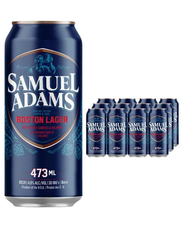 Samuel Adams Boston Lager Can Multipack, 12 x 473 ml