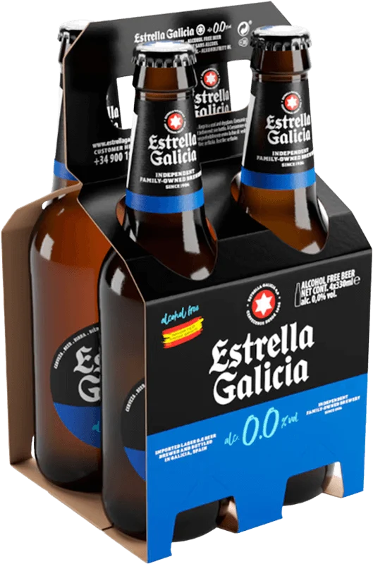 Estrella Galicia 0.0 33cl Btl 4 Pack