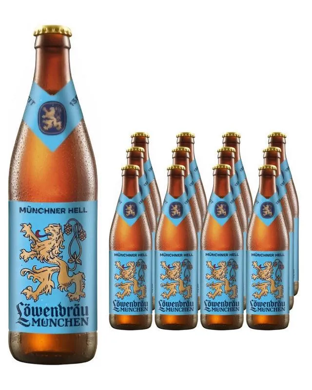 Lowenbrau Original German Helles Larger Beer Bottle Multipack, 12 x 500 ml