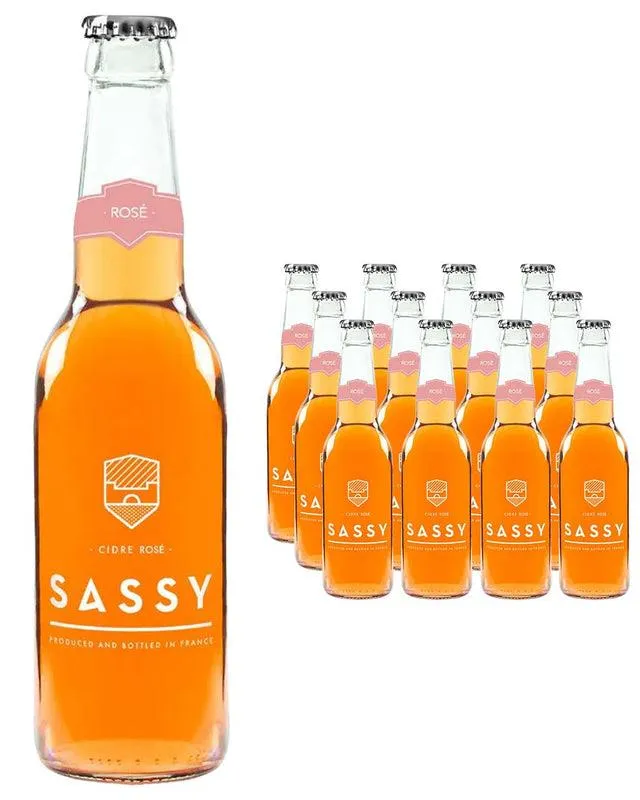 Sassy Cidre Rosé Cider Multipack, 12 x 330 ml