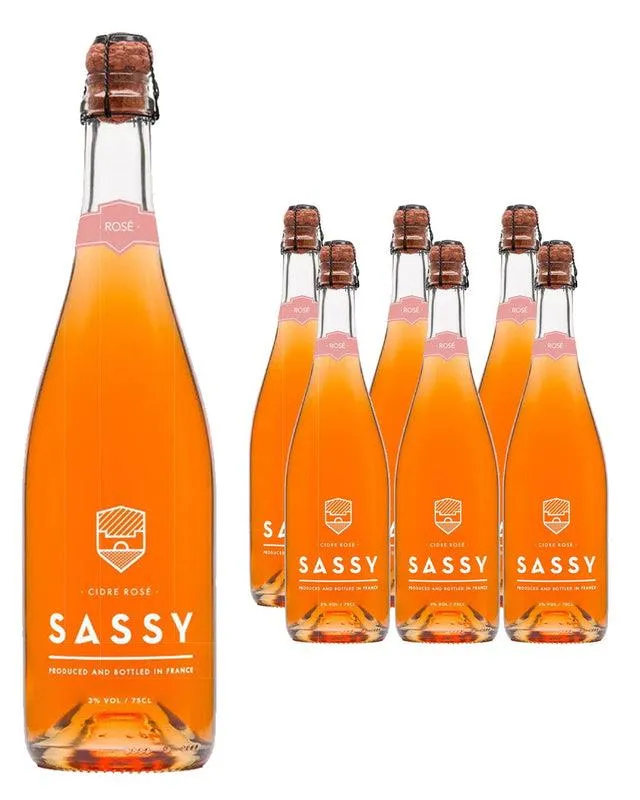 Sassy Cidre Rosé Cider Multipack, 6 x 750 ml