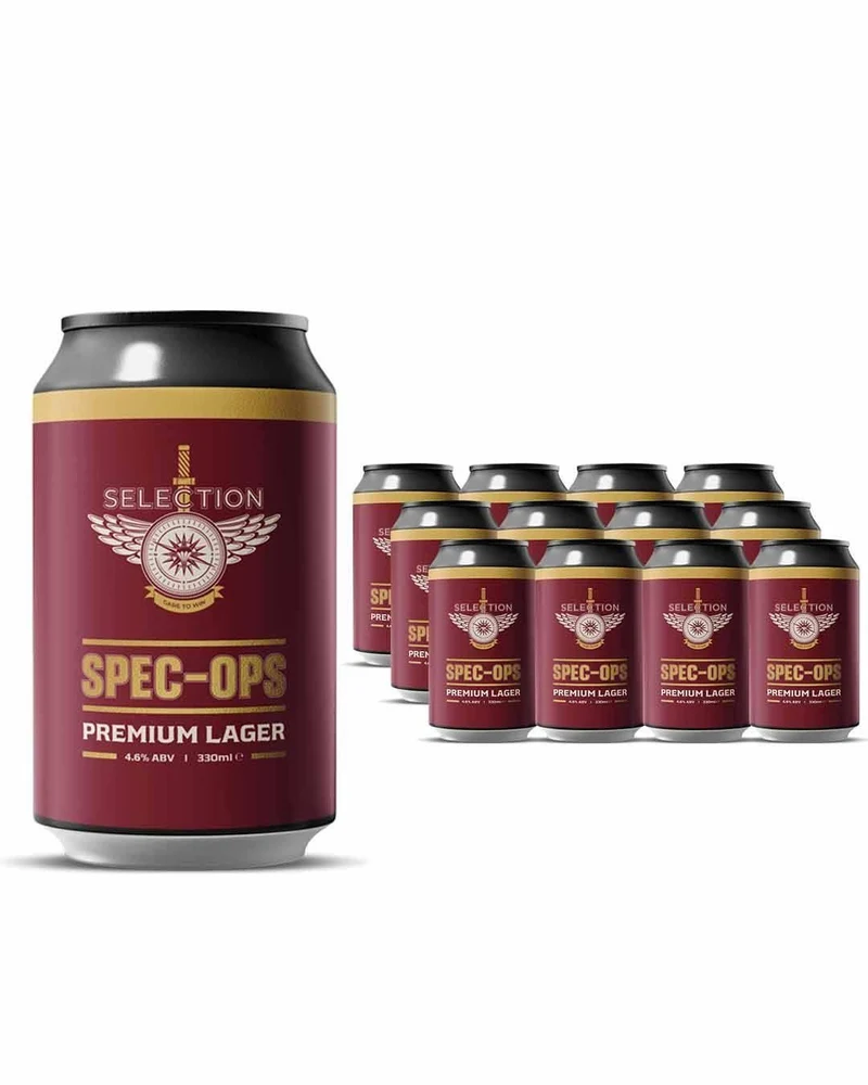 Selection Spec Ops Lager Can Multipack, 12 x 330 ml