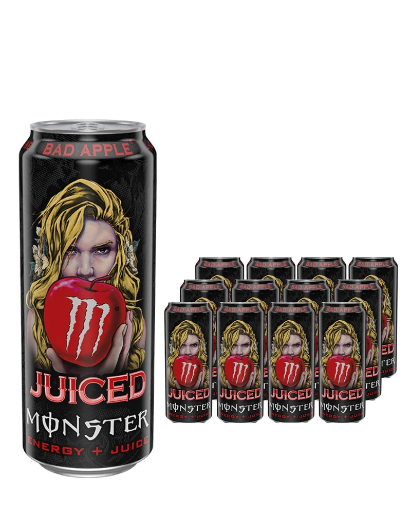 Monster Juiced Bad Apple Energy Drink Can Multipack, 12 x 500 ml