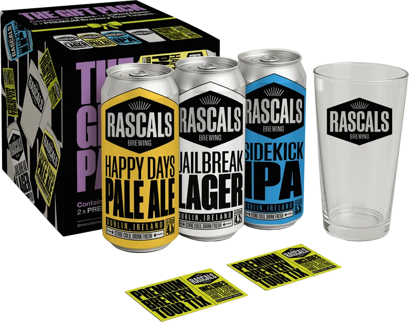 Rascals Gift Pack with Glass & Brewery Tickets