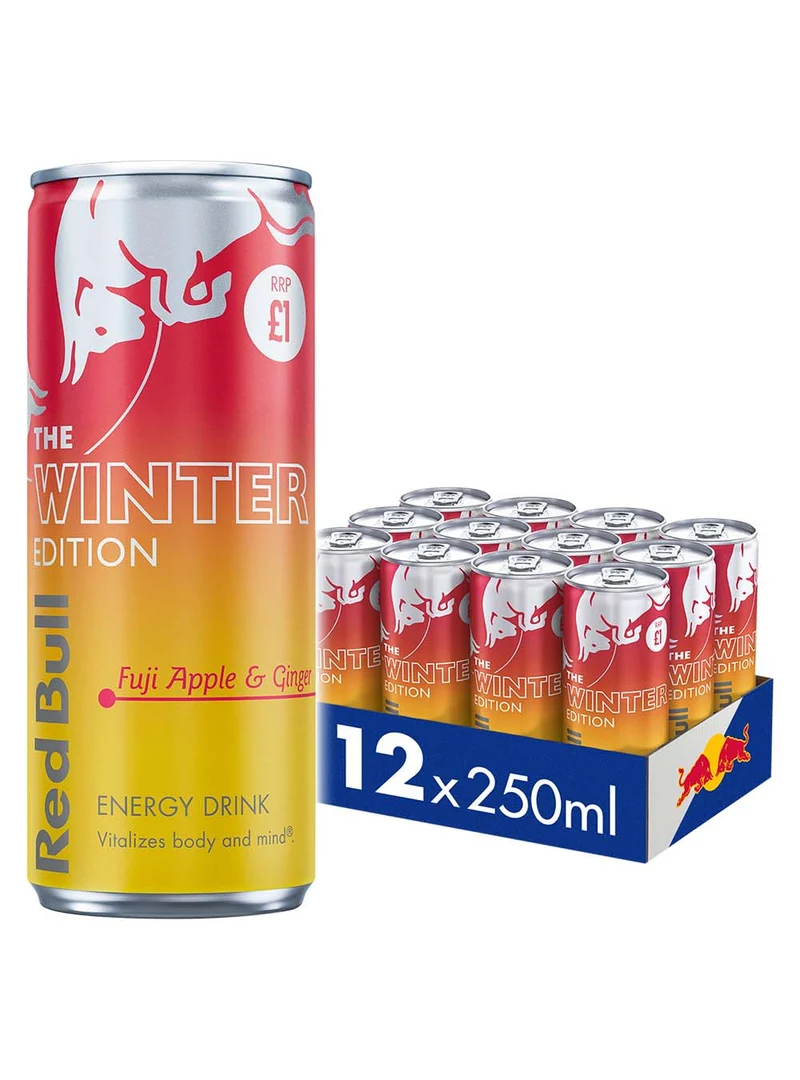 Red Bull The Winter Edition - Fuji Apple & Ginger Energy Drink Price Marked Multipack, 12 x 250 ml