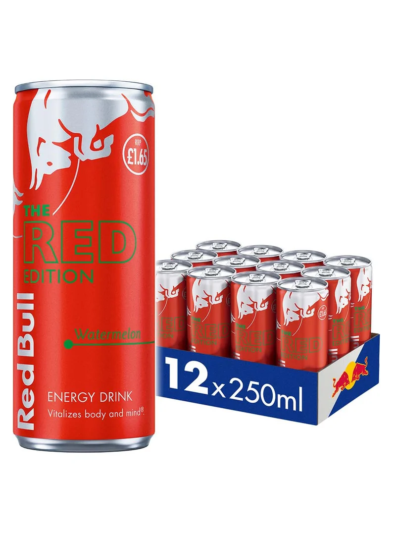 Red Bull The Red Edition - Watermelon Energy Drink Price Marked Multipack, 12 x 250 ml