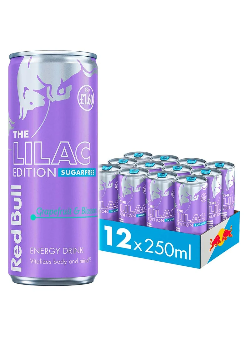 Red Bull The Lilac Edition - Grapefruit and Blossom Sugar Free Energy Drink Price Marked Multipack, 12 x 250 ml