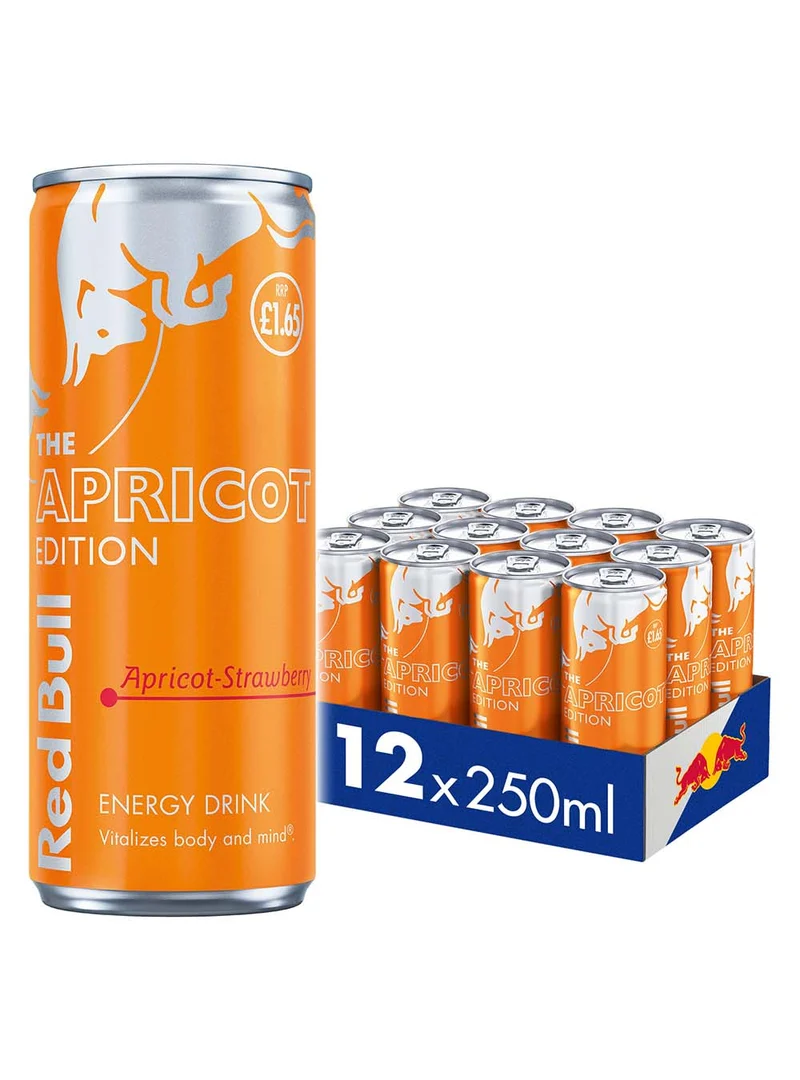 Red Bull The Apricot Edition - Apricot and Strawberry Energy Drink Price Marked Multipack, 12 x 250 ml