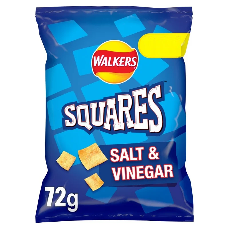 Walkers Squares Salt and Vinegar 72g