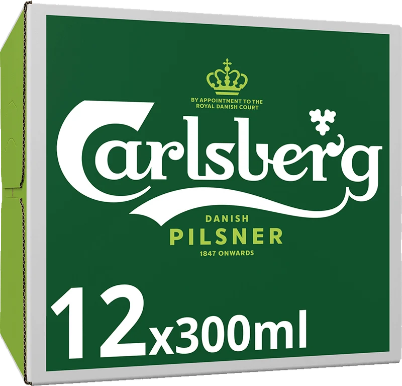 Carlsberg Danish Pilsner Lager 12 Pack (30cl Bottles)