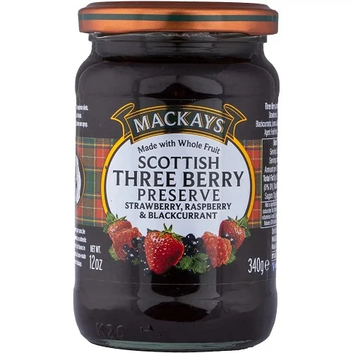 Mackays Scottish Three Berry Preserve 340g