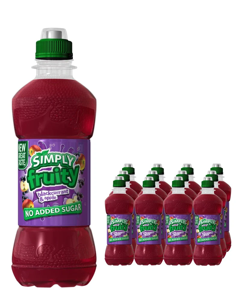Simply Fruity Blackcurrant & Apple Juice Multipack, 12 x 330 ml