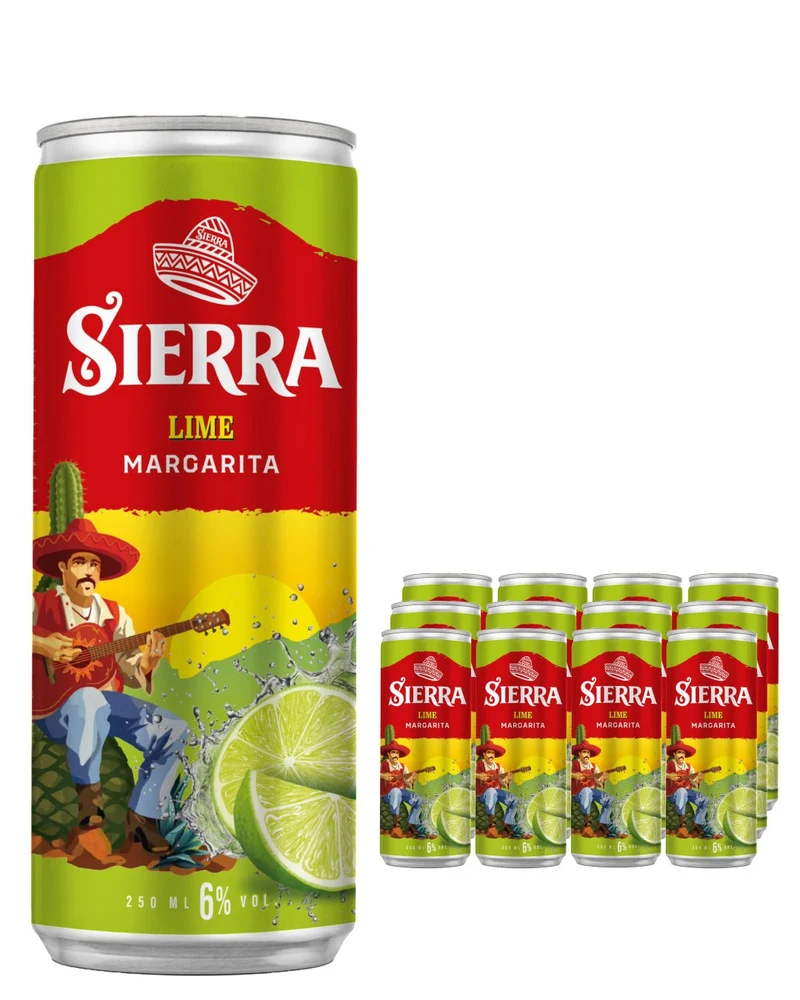 Sierra Margarita Lime Premixed Drink Multipack, 12 x 250 ml