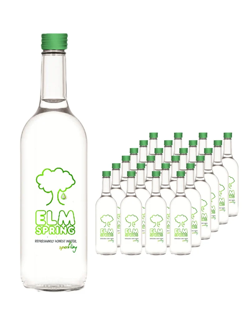 Elm Spring Sparkling Water Glass Bottle Multipack, 24 x 330 ml