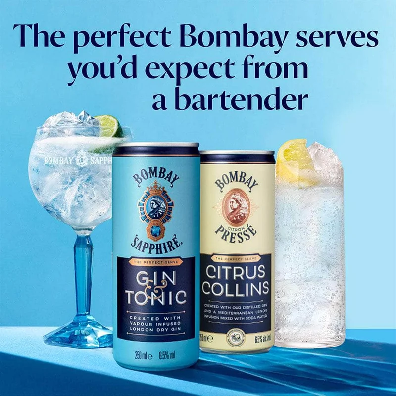 Bombay Sapphire Gin & Tonic Pre-Mixed 25cl Can