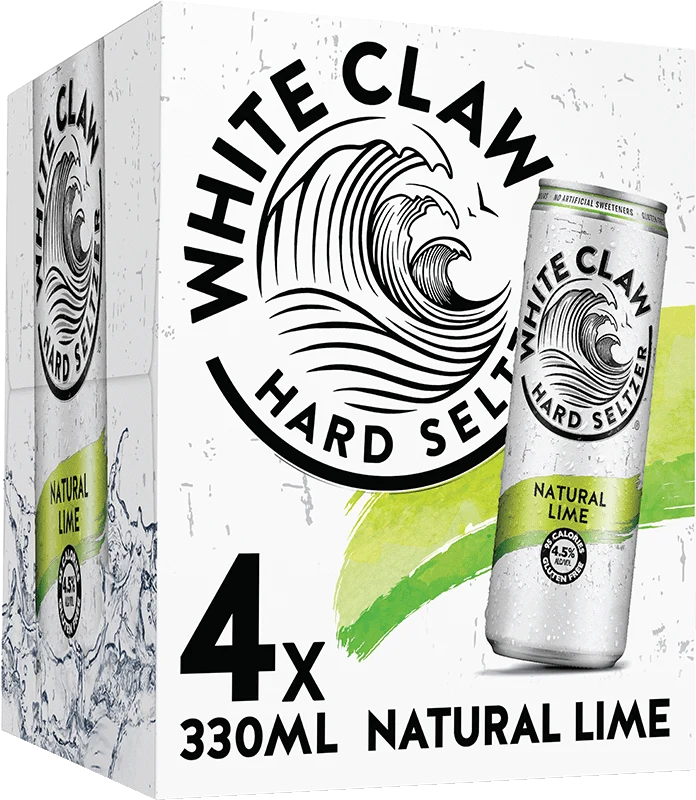 White Claw Hard Seltzer Lime 4 Pack (33cl Cans)