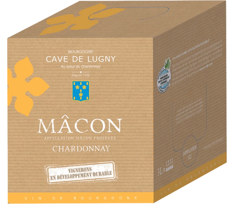 Cave de Lugny Mâcon Blanc Boxed Wine 3L