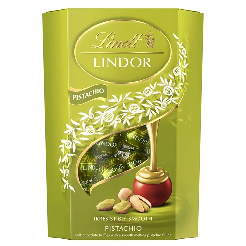 Lindt Lindor Milk Chocolate Pistachio Truffles 200g