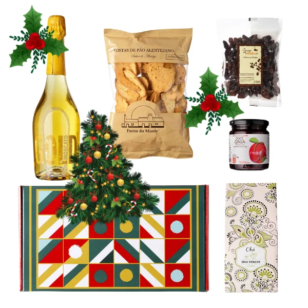 Gold Moscato Sparkling Wine and Jam Christmas Hamper