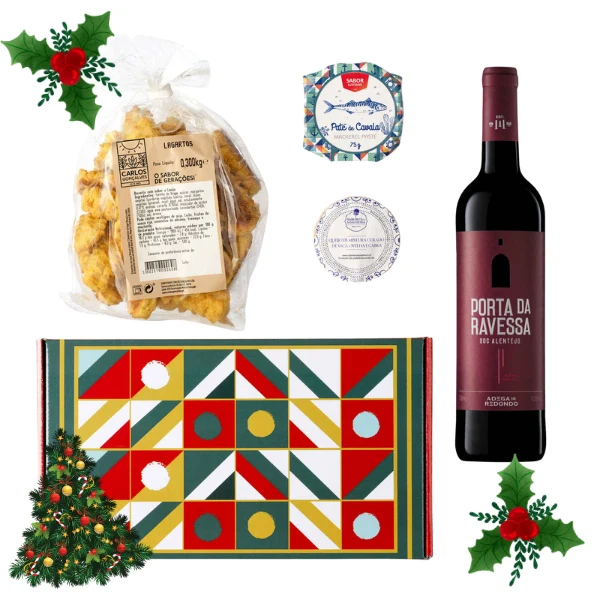 Porta da Ravessa Red Wine and Cheese Christmas Hamper