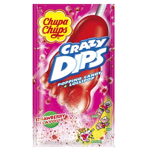 Chupa Chups Crazy Dips Strawberry 14g