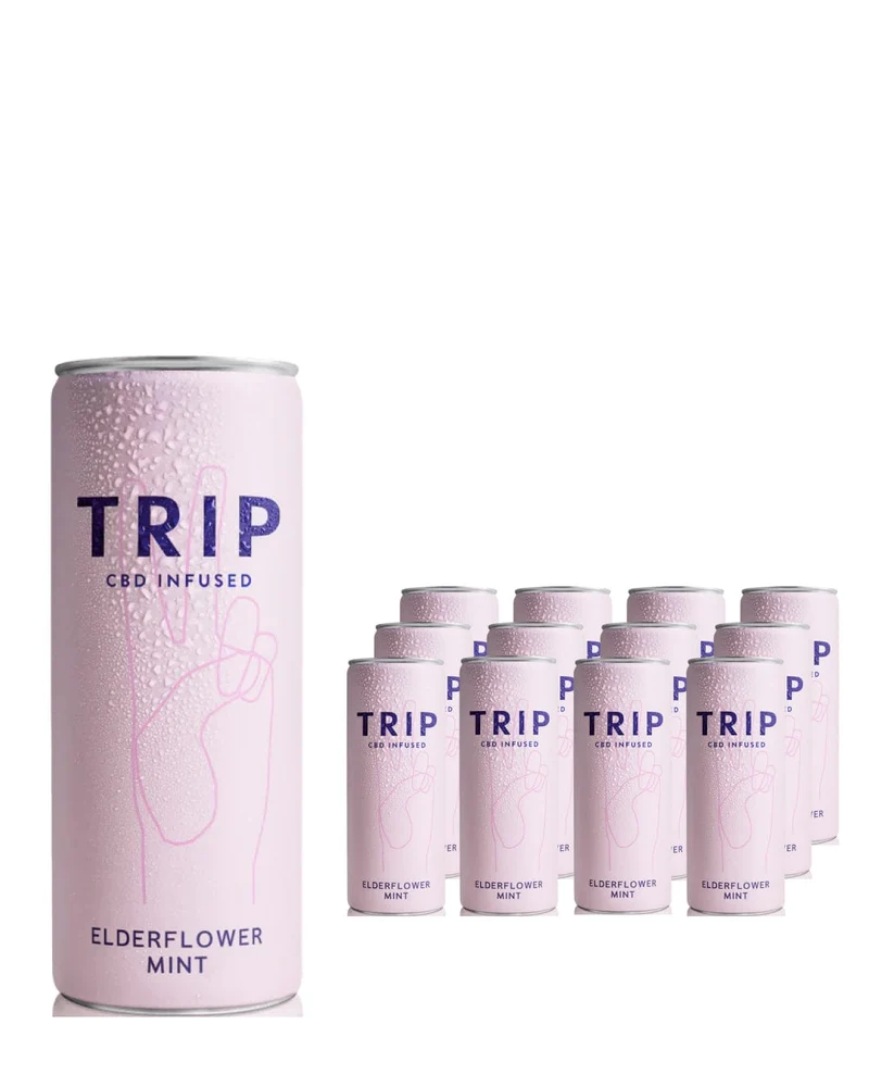 Trip Drink Mindful Blend Elderflower Mint Fizzy Drink Multipack, 12 x 250 ml