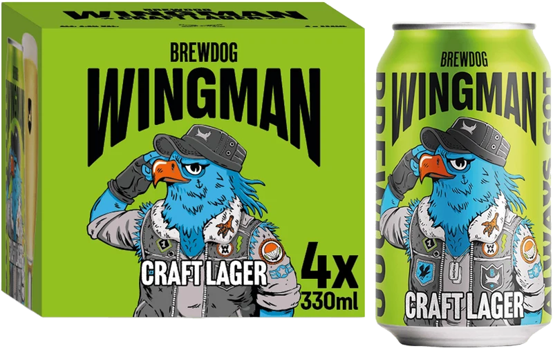 BrewDog Wingman Craft Lager 4 pack (33cl can)